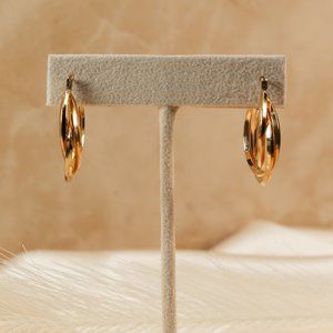 SOLD - Vintage Gold Twisted Hoop Earrings